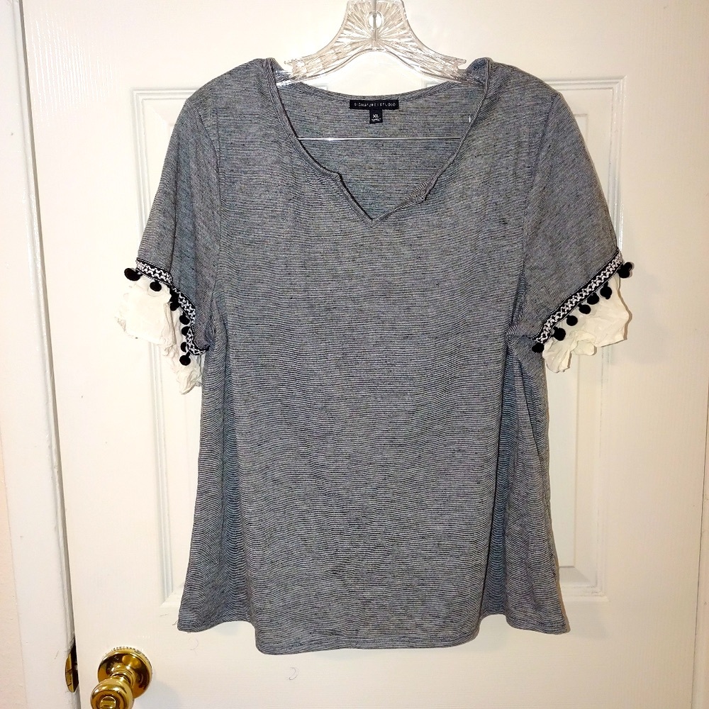 Signature Studio Pom Pom Blouse